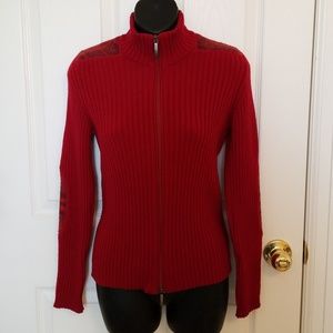 Burberry Wool Sweater Jacket Nova Check Size Small